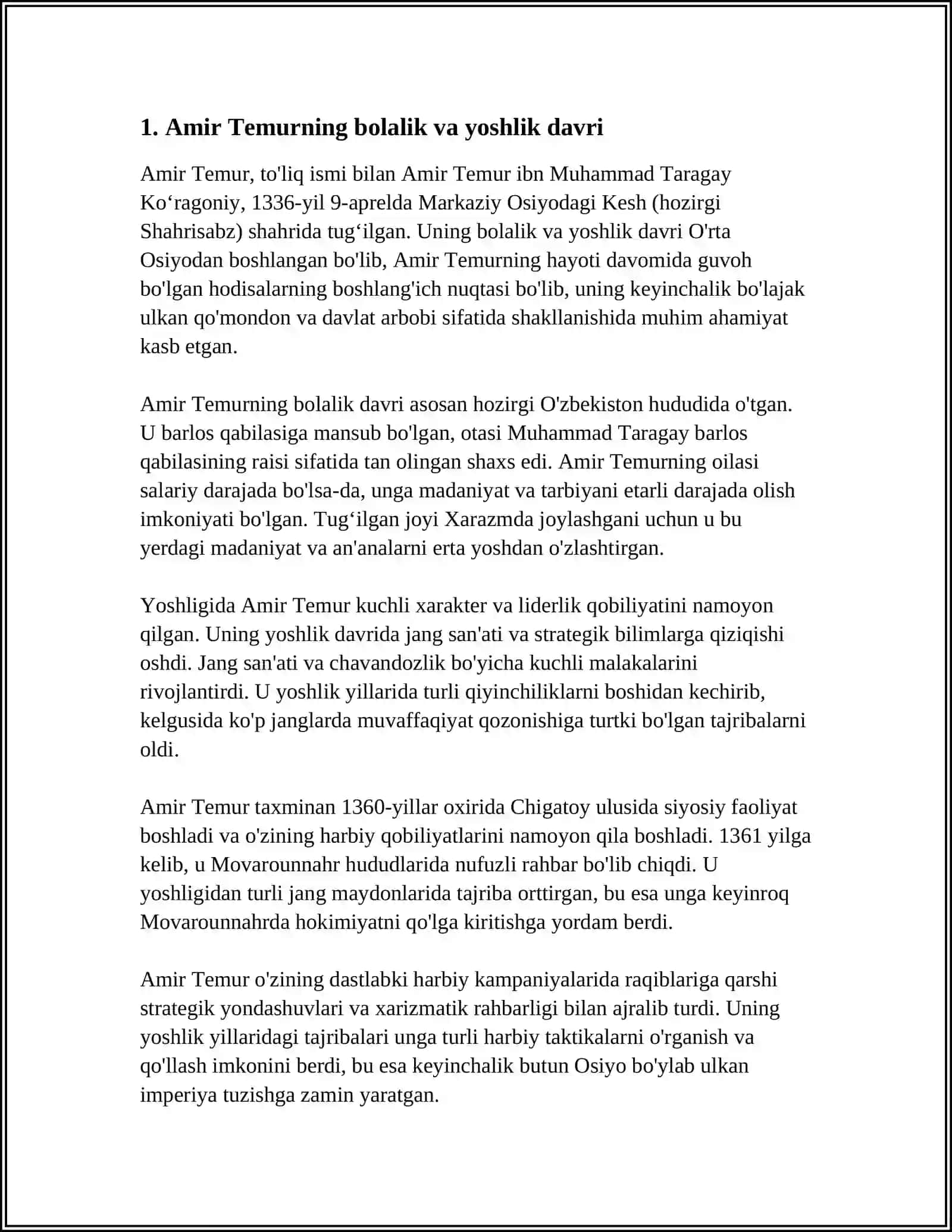 AMIR TEMUR 3