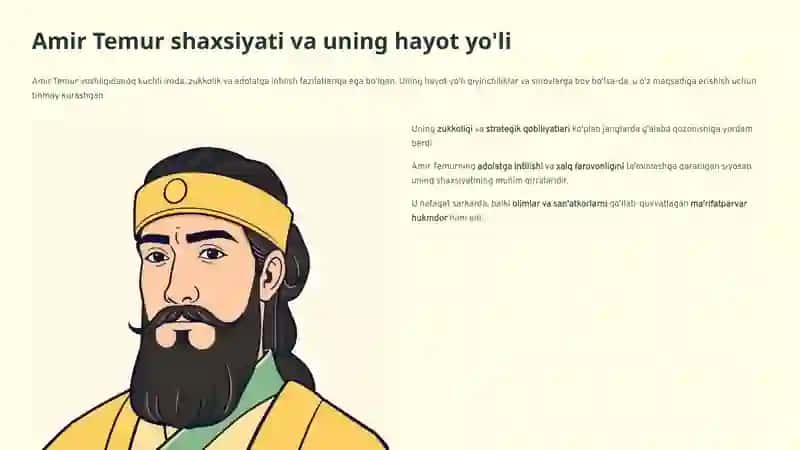 Amir Temur o'gitlariningtarbiyaviyahamiyati 3