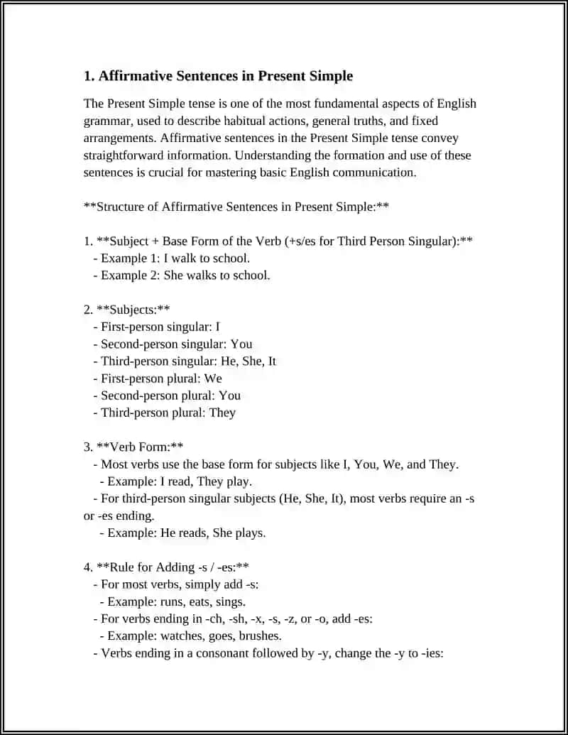 Present Simple Tense 3