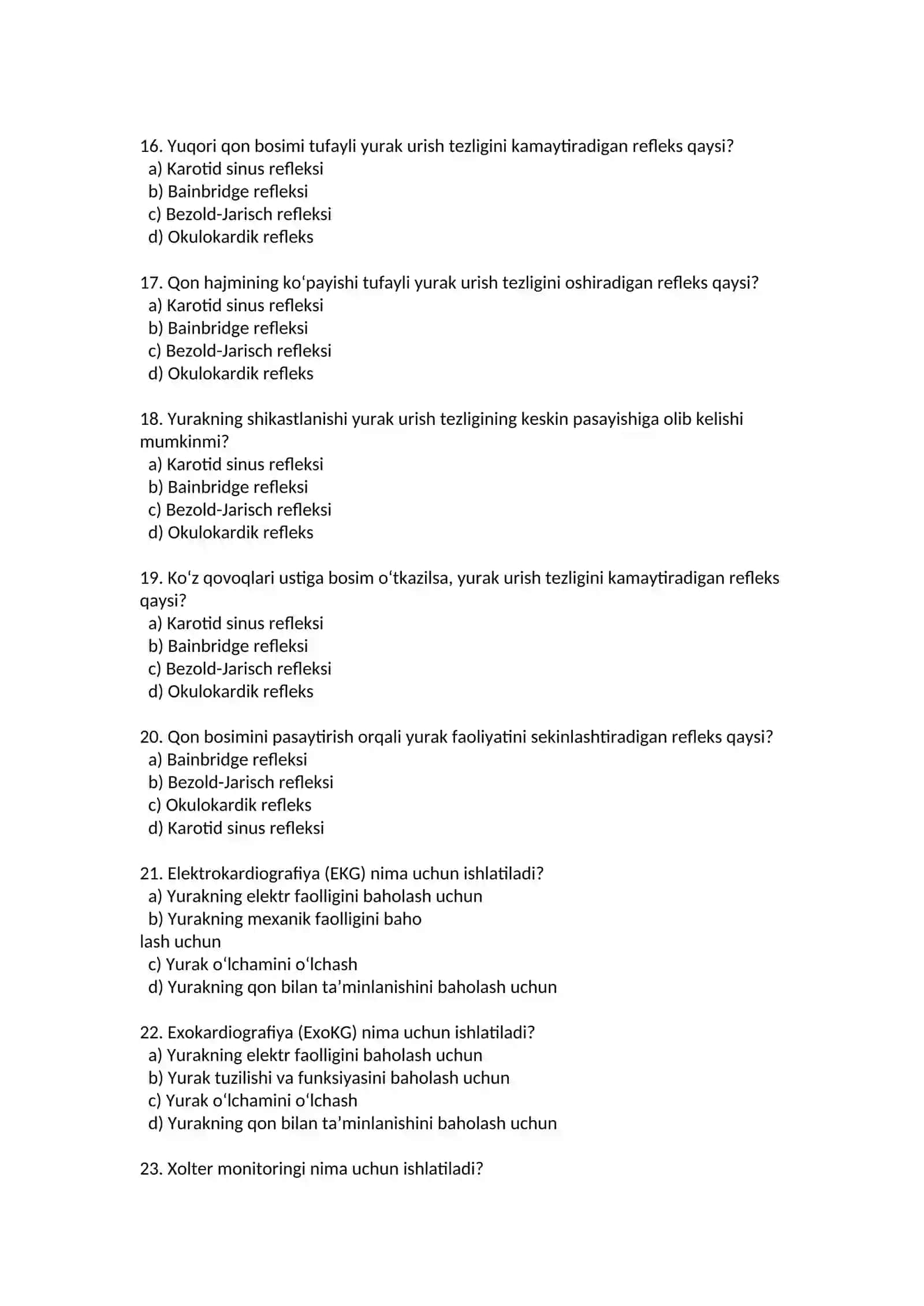 Avtomatizm va yurak o‘tkazuvchanligi 3