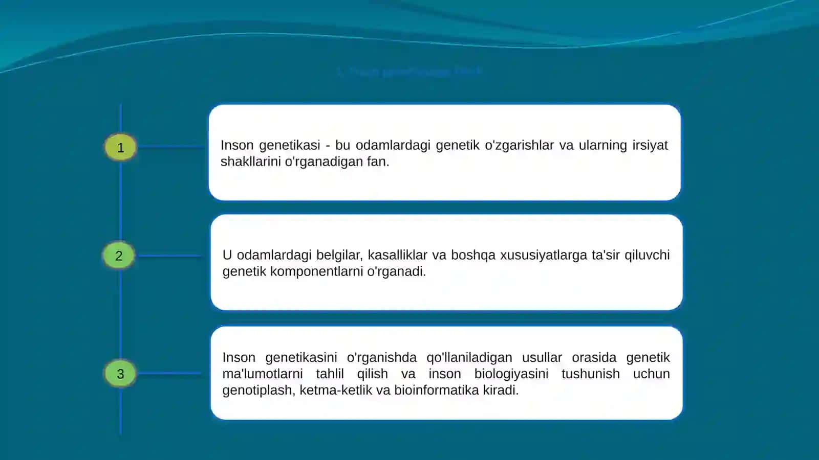 Odam genetikasini o'rganish usulari 3
