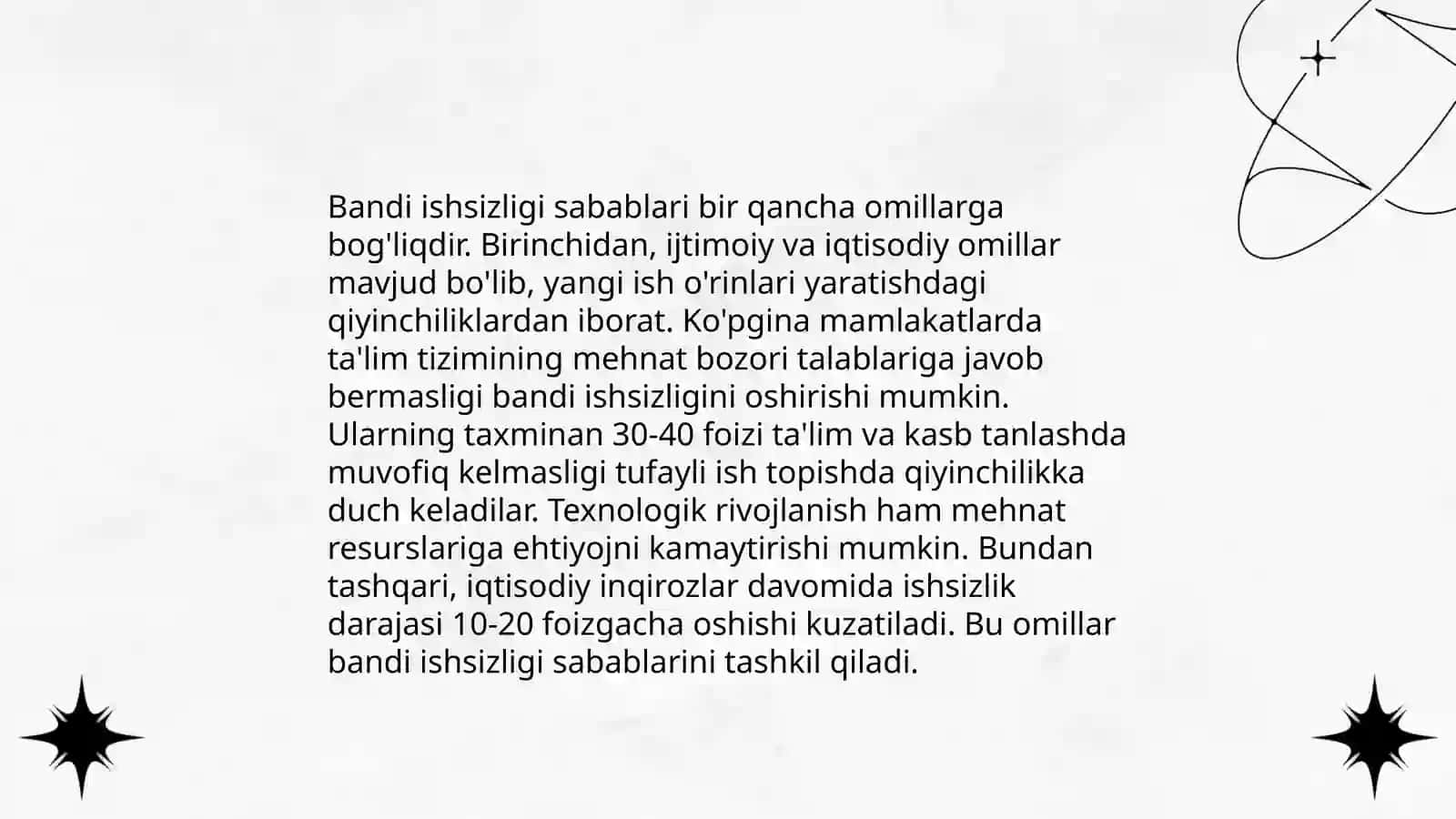Bandi ishsizligi sabablari 3
