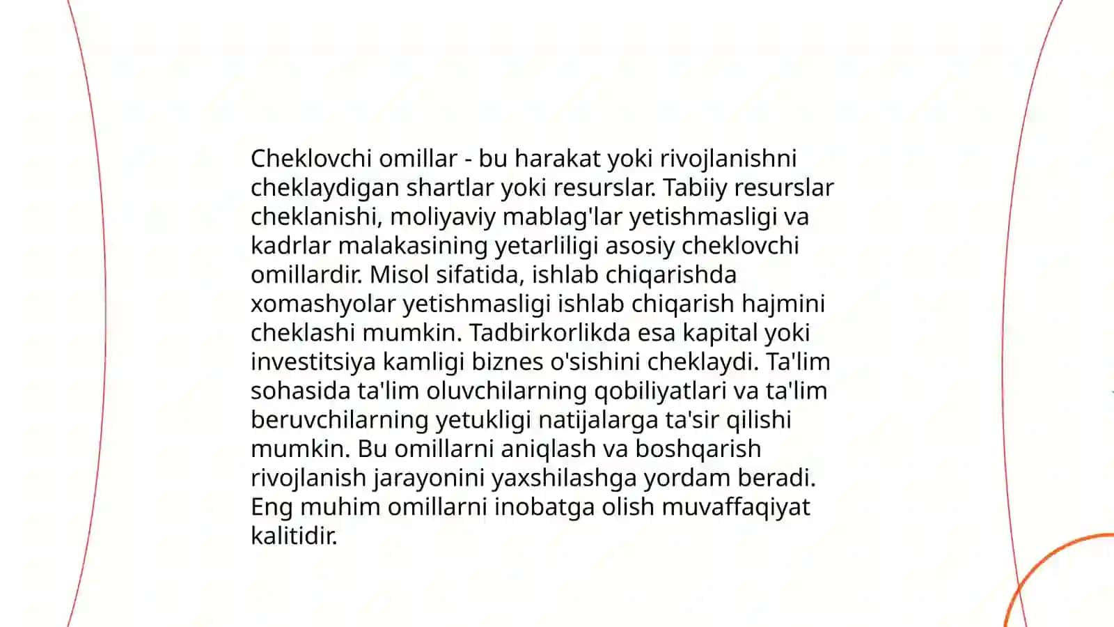 Cheklovchi omillar 3