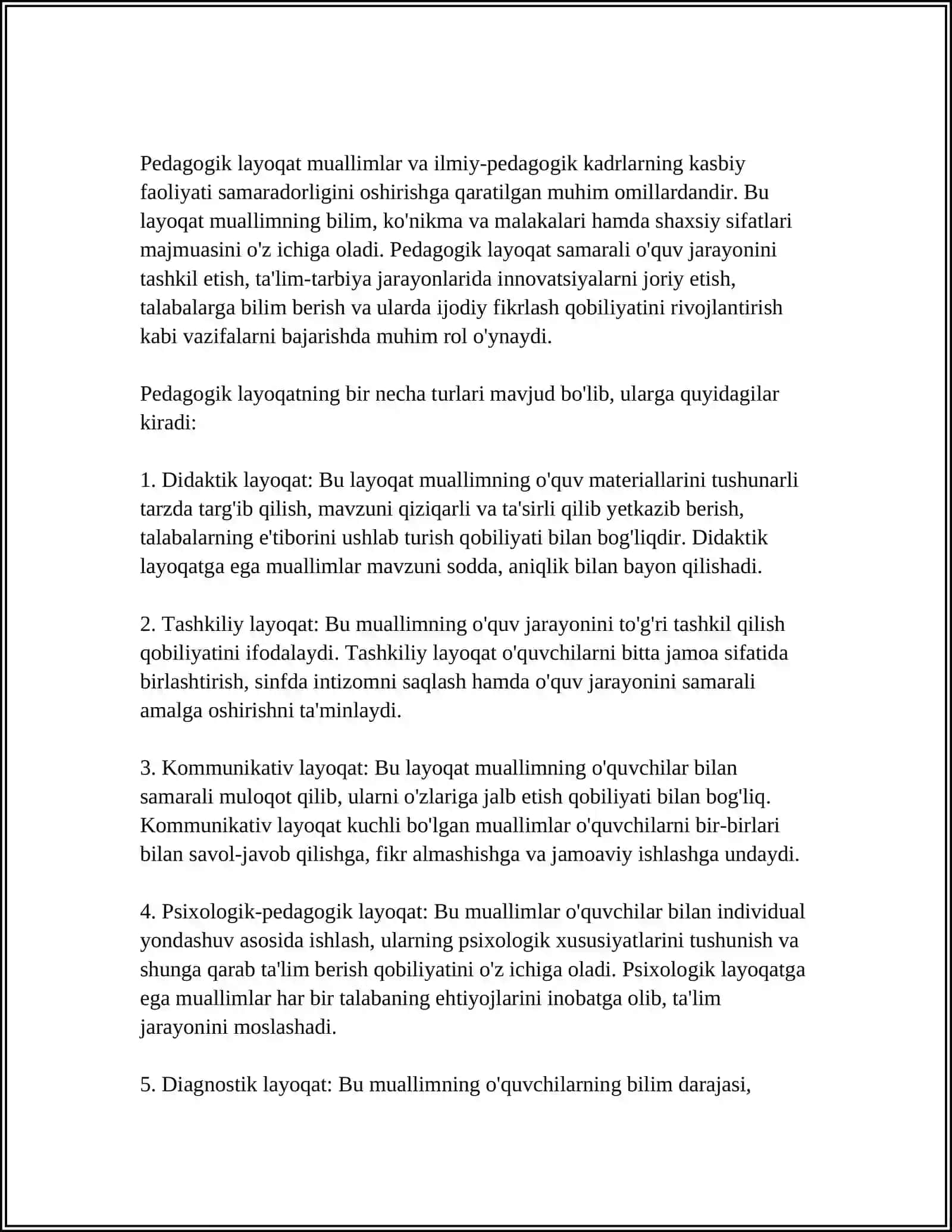 O'QITUVCHI FAOLIYATIDA PEDAGOGIK QOBILIYAT 3