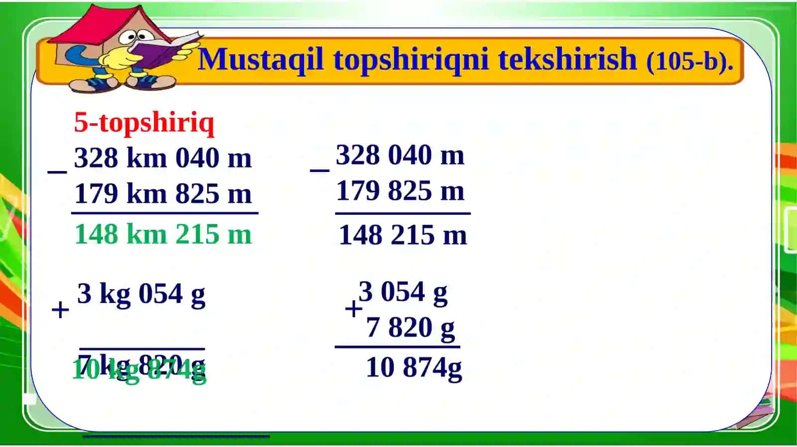 4-sinf Matematika Formulalar taqdimot 3