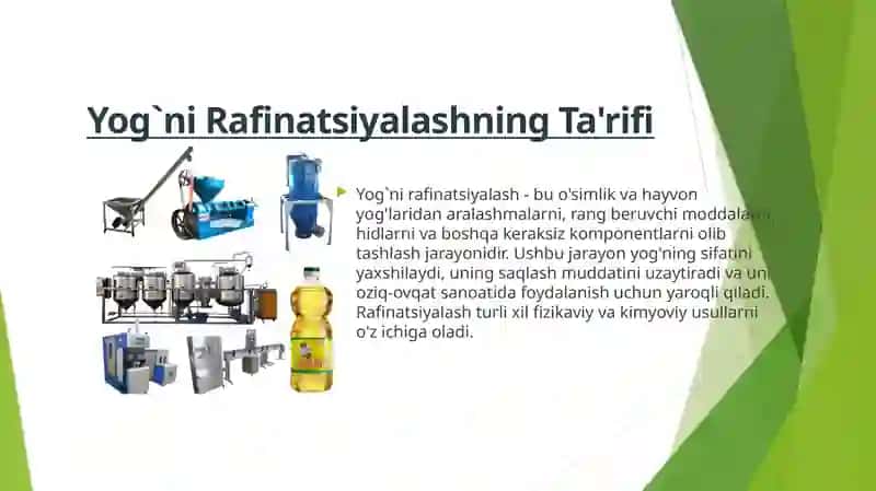 Yog`ni rafinatsiyalash 3