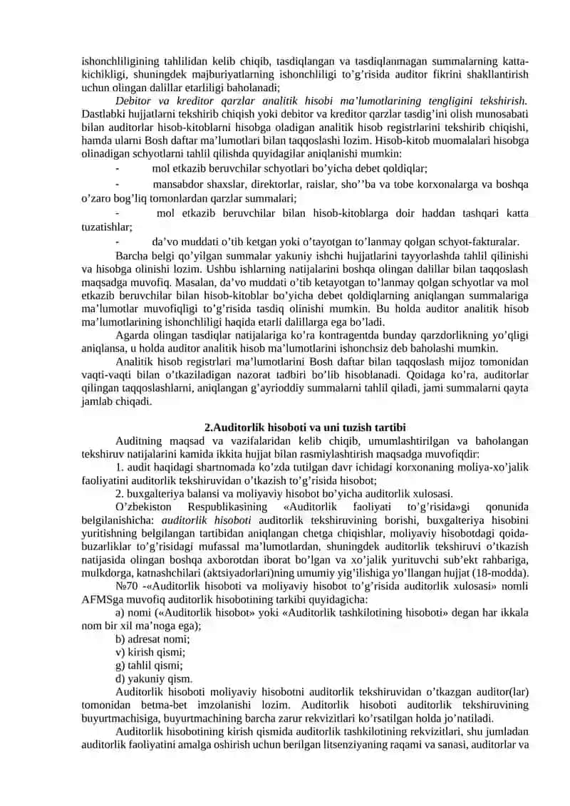 AUDITORLIK TEKSHIRUVINING YAKUNIY BOSQICHI 3