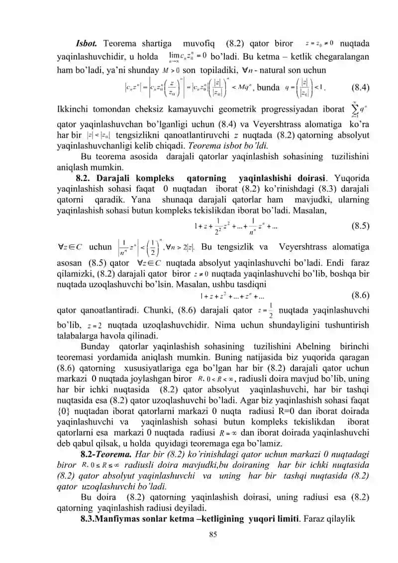 Abelning birinchi teoremasi 3