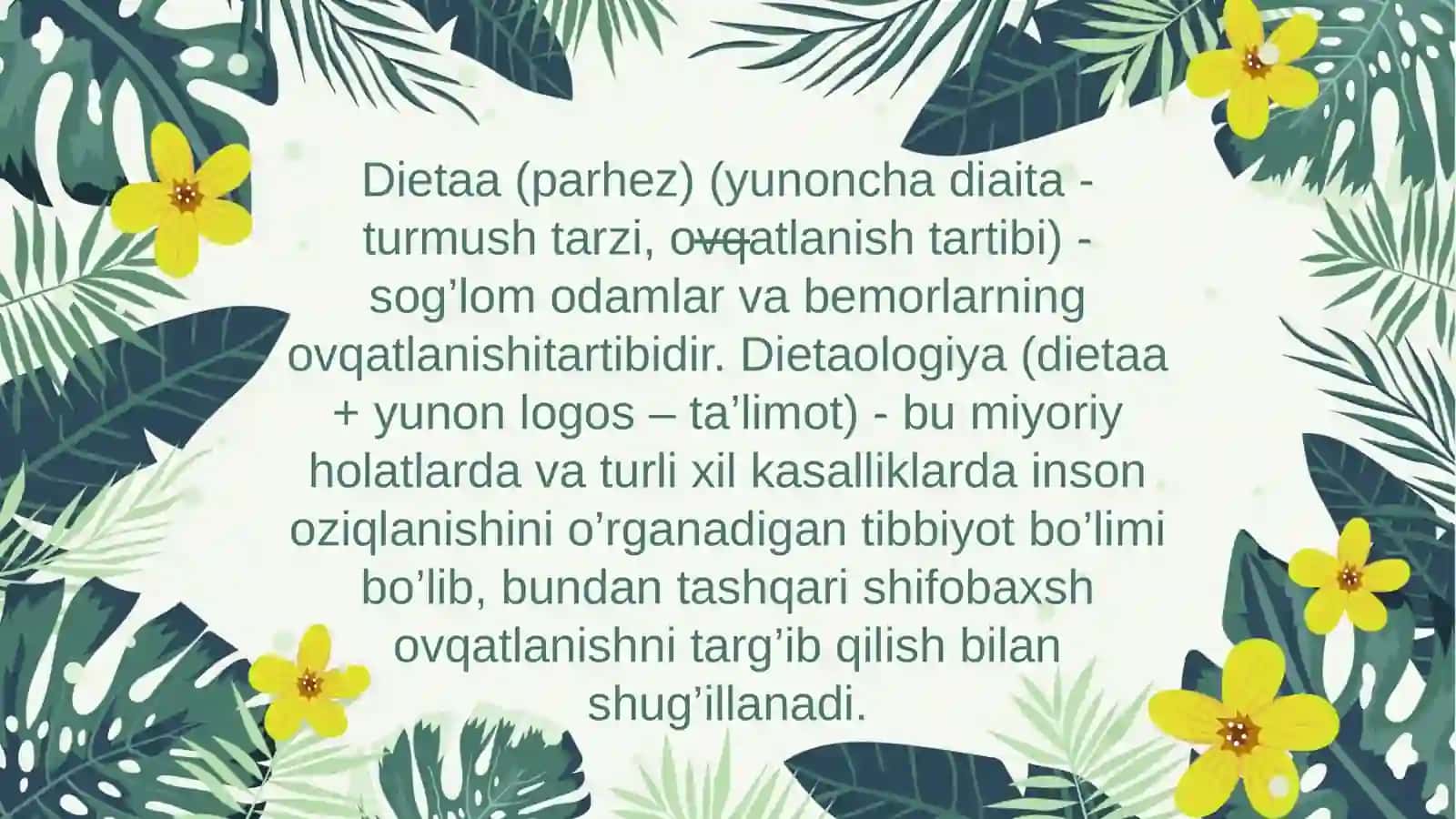 Bemorlarni ovqatlantirish turlari 3