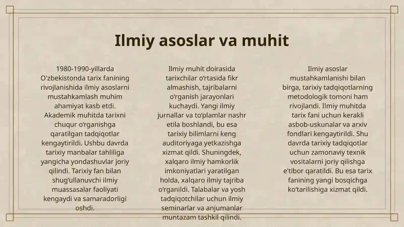 20-ASRNING 80-90-YILLARIDA O'ZBEKISTONDA TARIX FANI 3