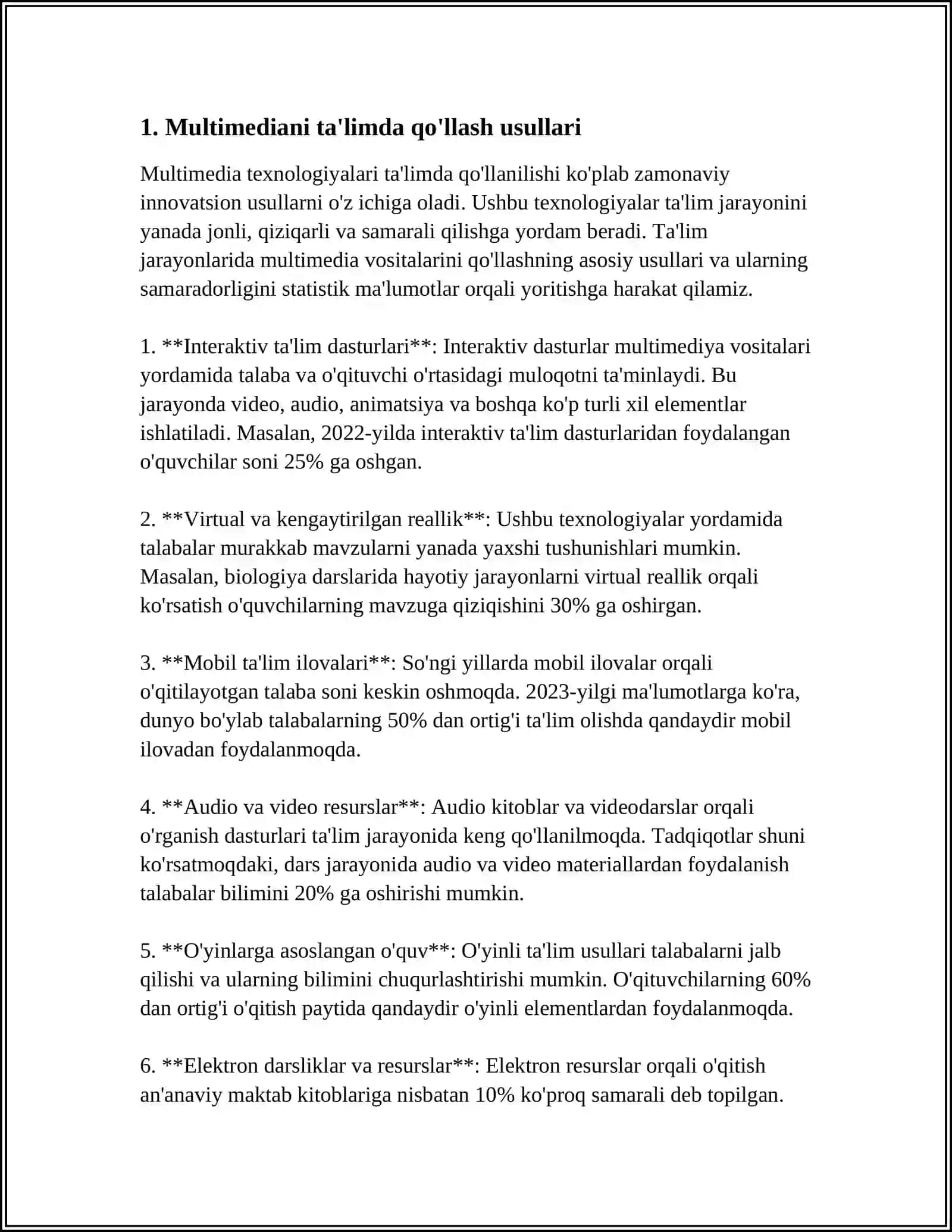 MULTIMEDIA TEXNOLOGIYALARIDAN FOYDALANISH 3