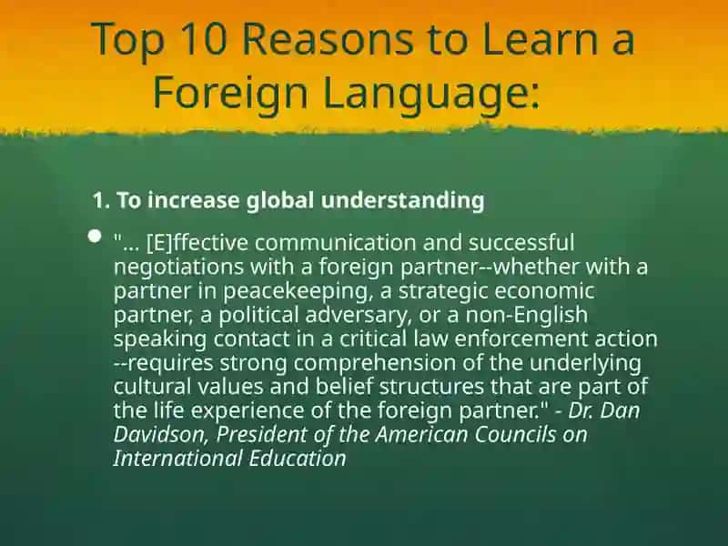 Education and role of foreign language 3