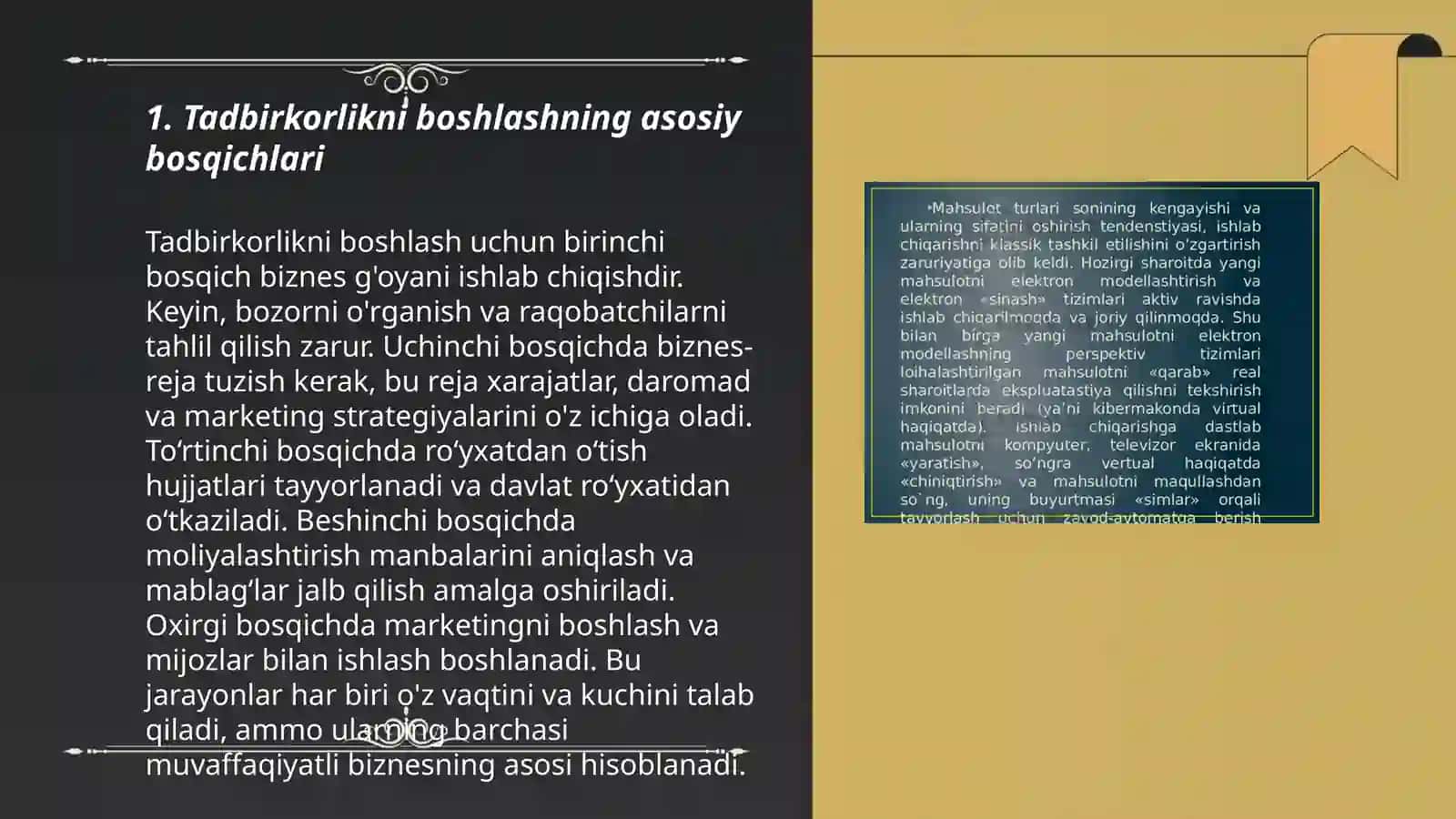 Tadbirkorlik va kichik biznesni rivojlantirish 3