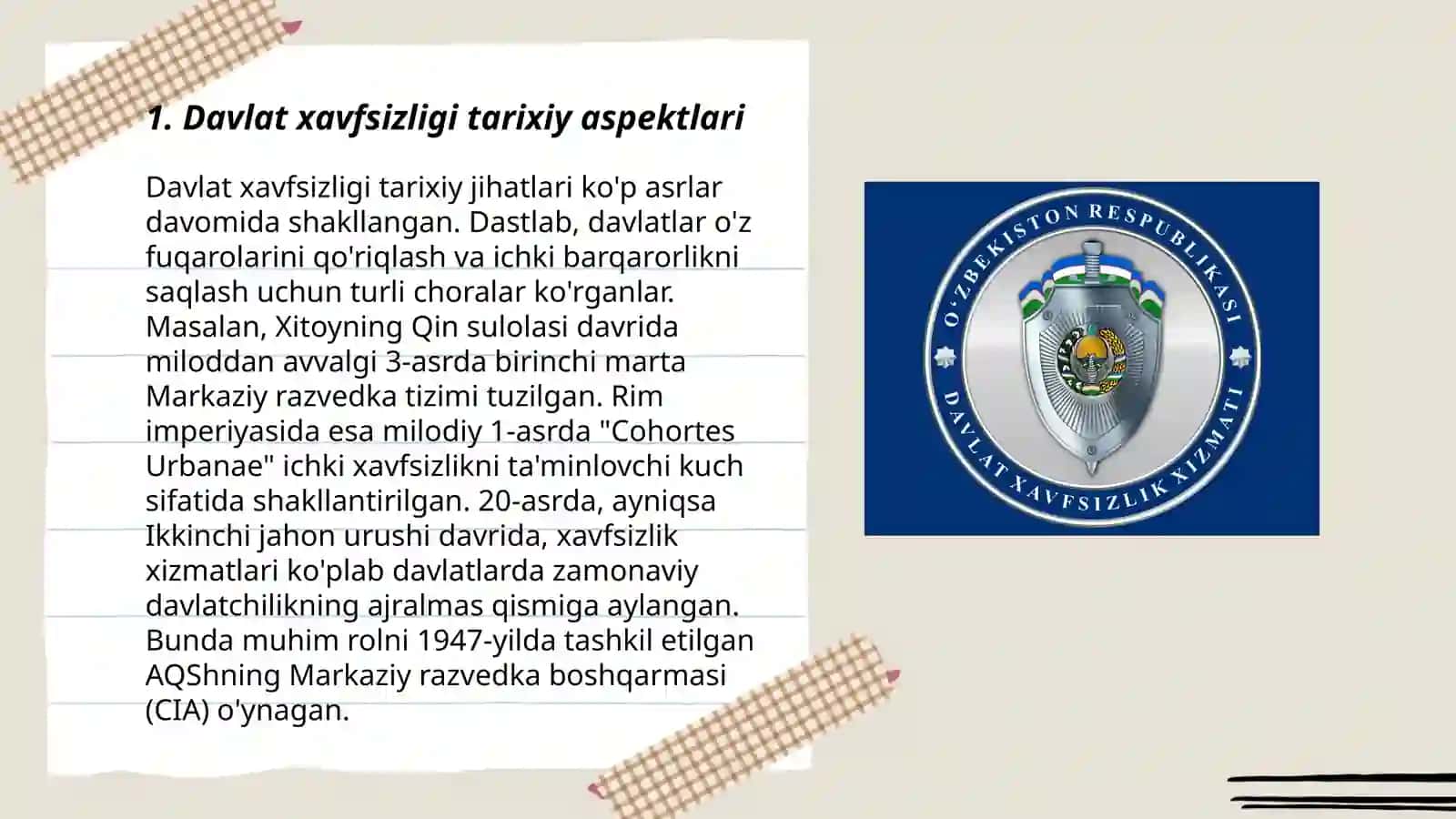 Davlat xavfsizligi tarixiy aspektlari 3