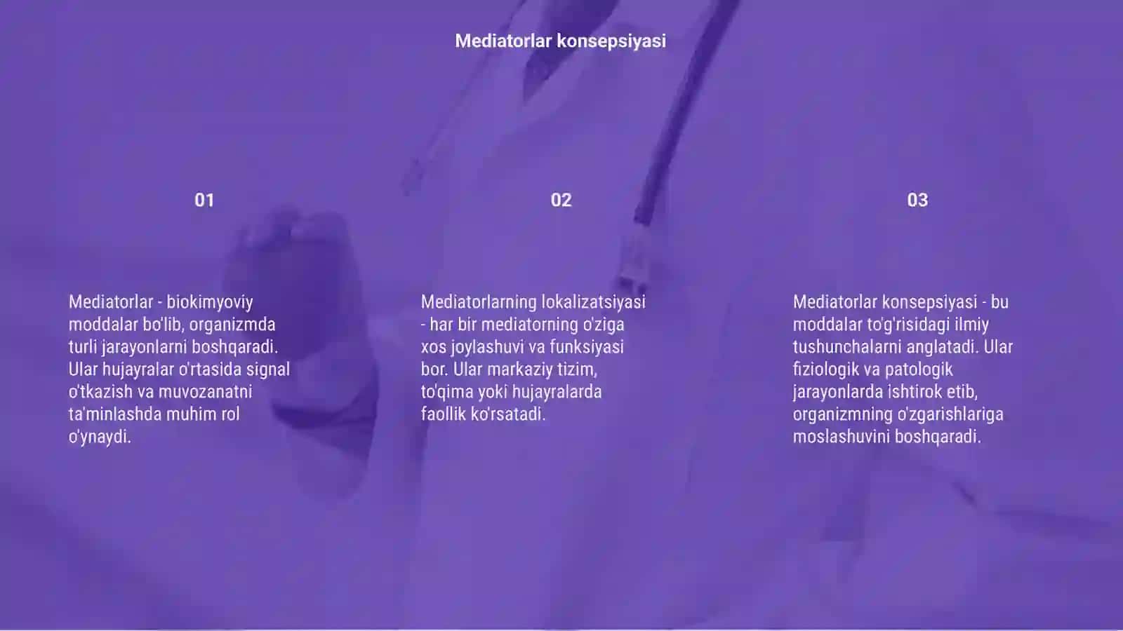 Mediatorlar. Mediatorlarning lokalizatsiyasi 3