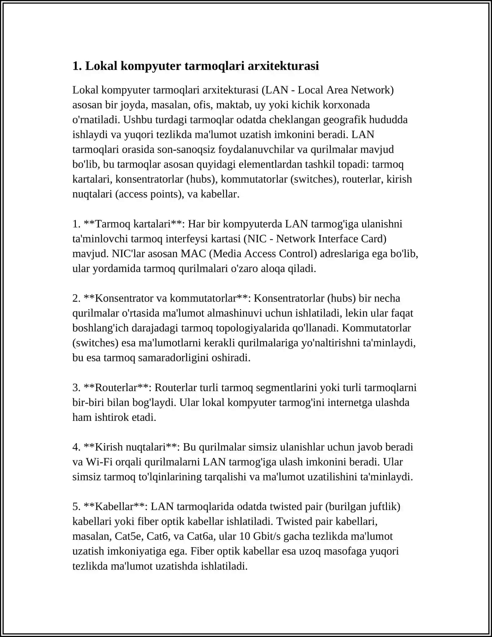 LOKAL KAMPYUTR TARMOQLARI.NET WARE 3