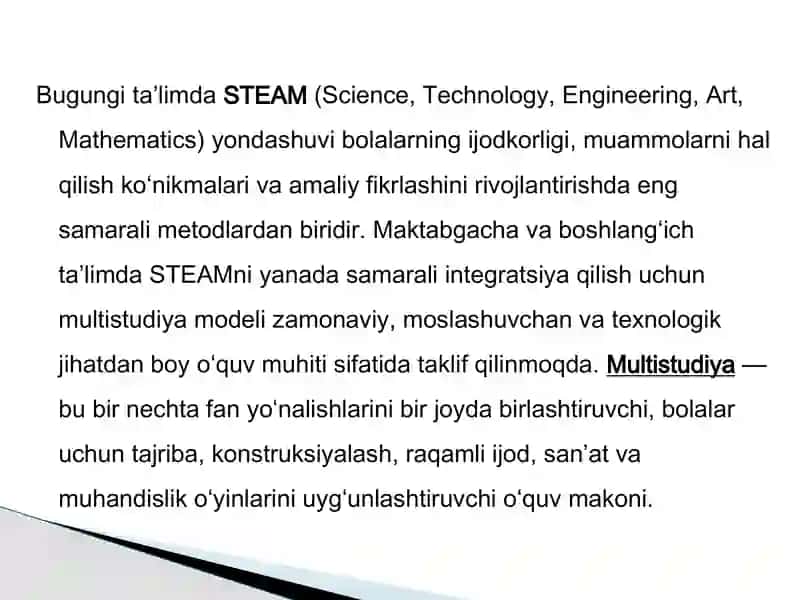 MULTISTUDIYA — STEAM TA’LIM MODULI SIFATIDA 3