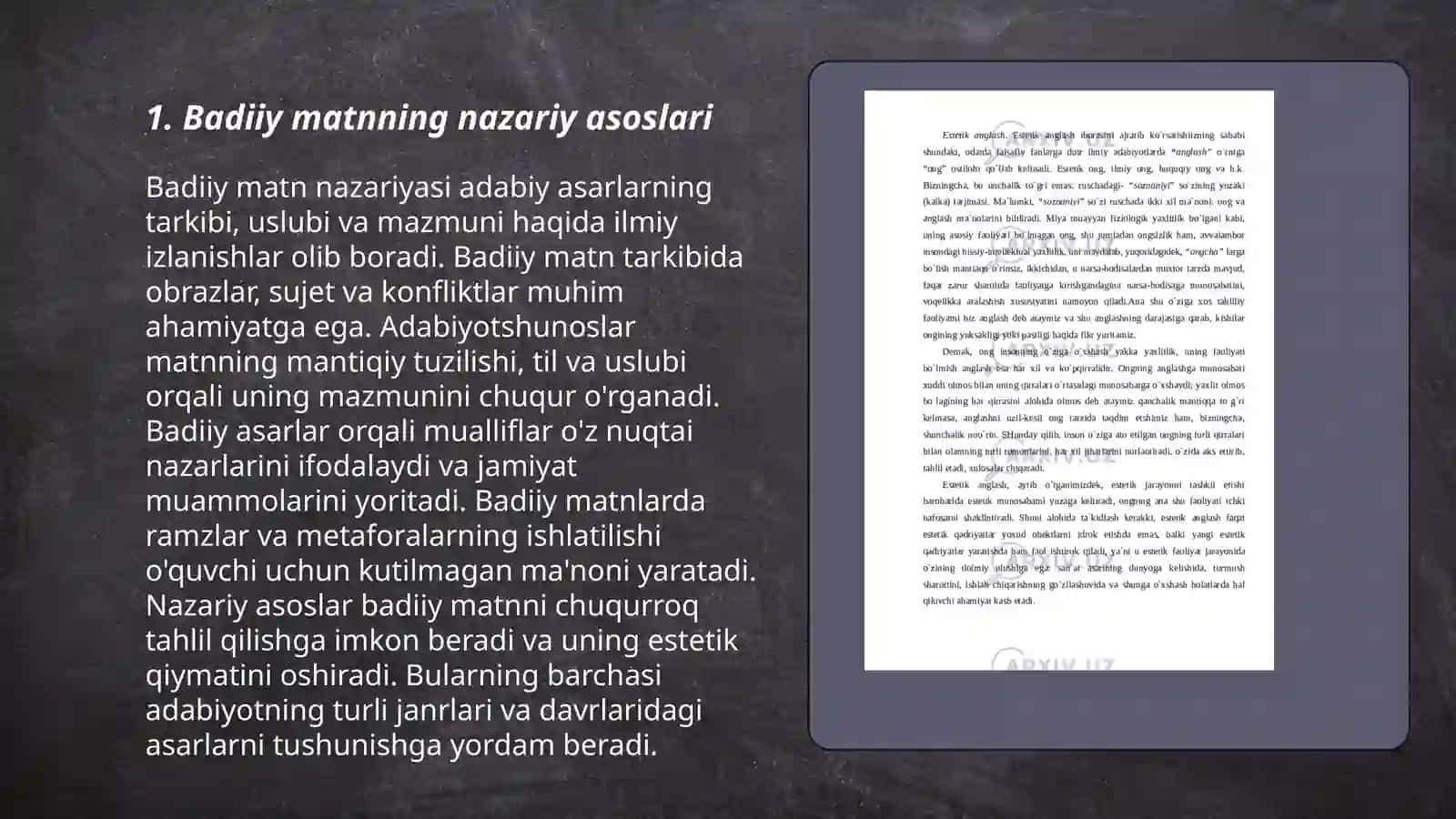 Badiiy matn va estetik talqin nazariyasi 3