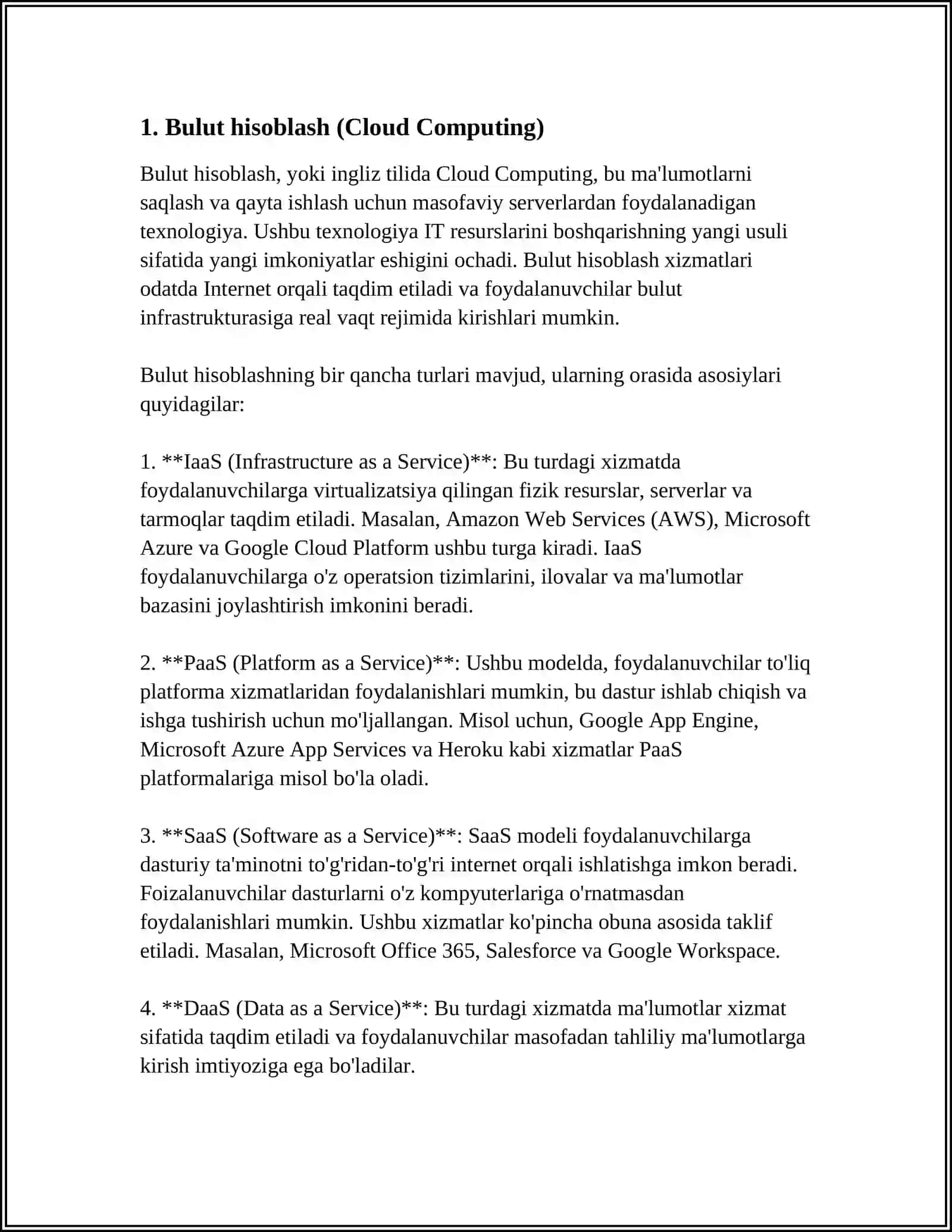 Bulut hisoblash (Cloud Computing) 3