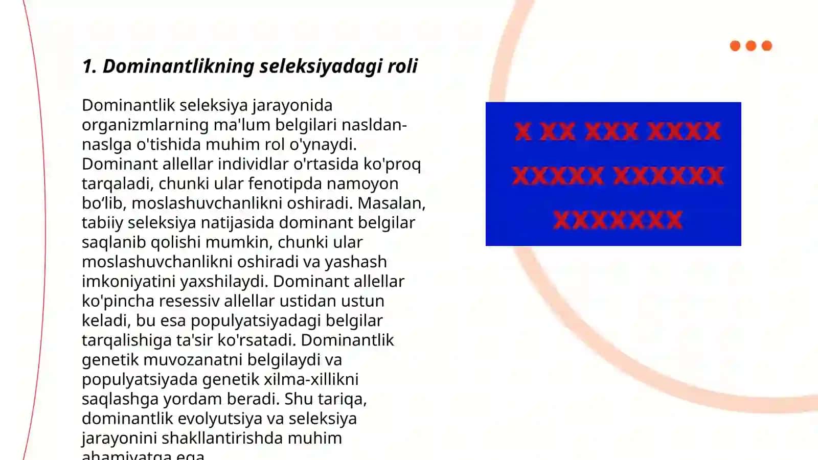 Dominantlik va chala dominantlikdan foydalanish 3