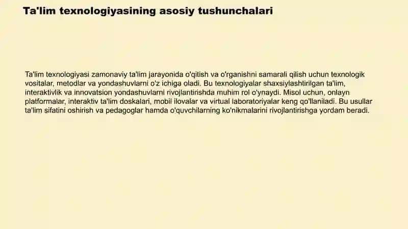 Ta'lim texnologiyasi 3
