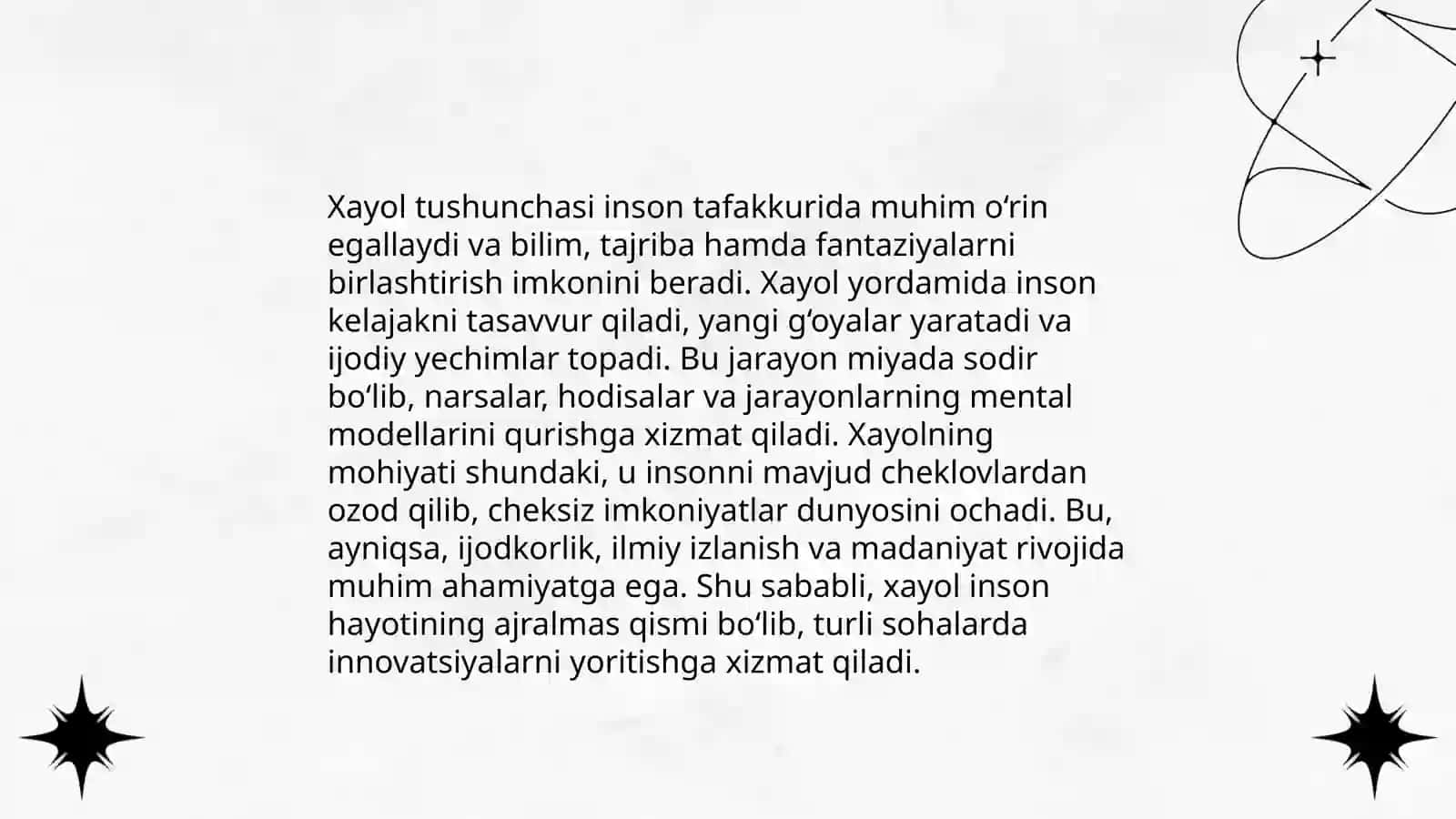 Xayol haqida tushuncha 3