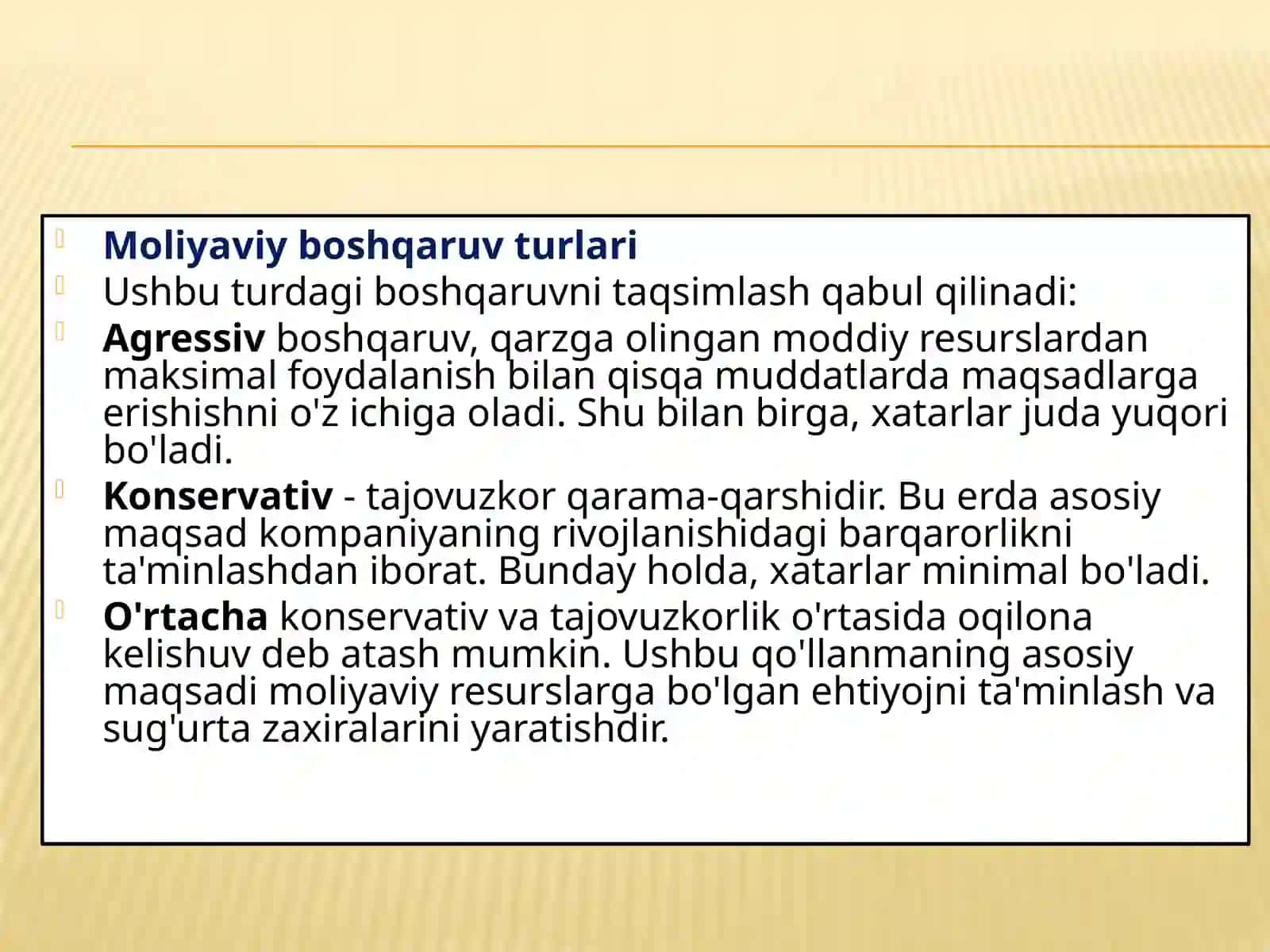 Moliyaviy boshqaruv nima? 3