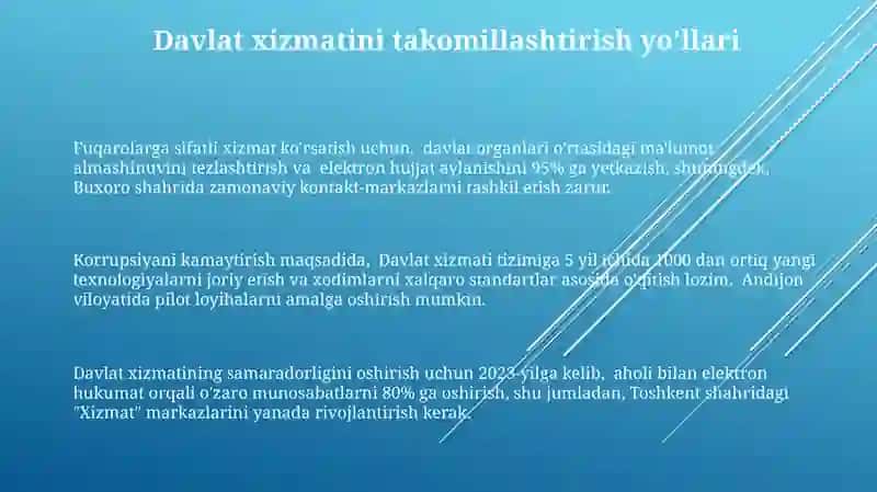 Davlat xizmatini òtash 3