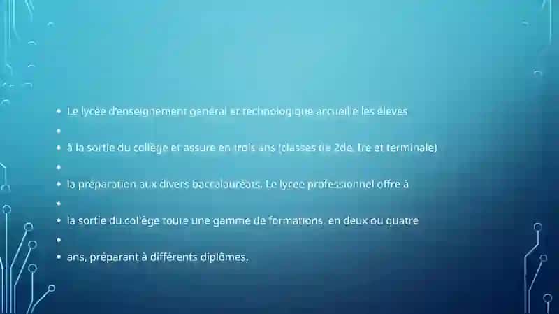 Le lycée 3