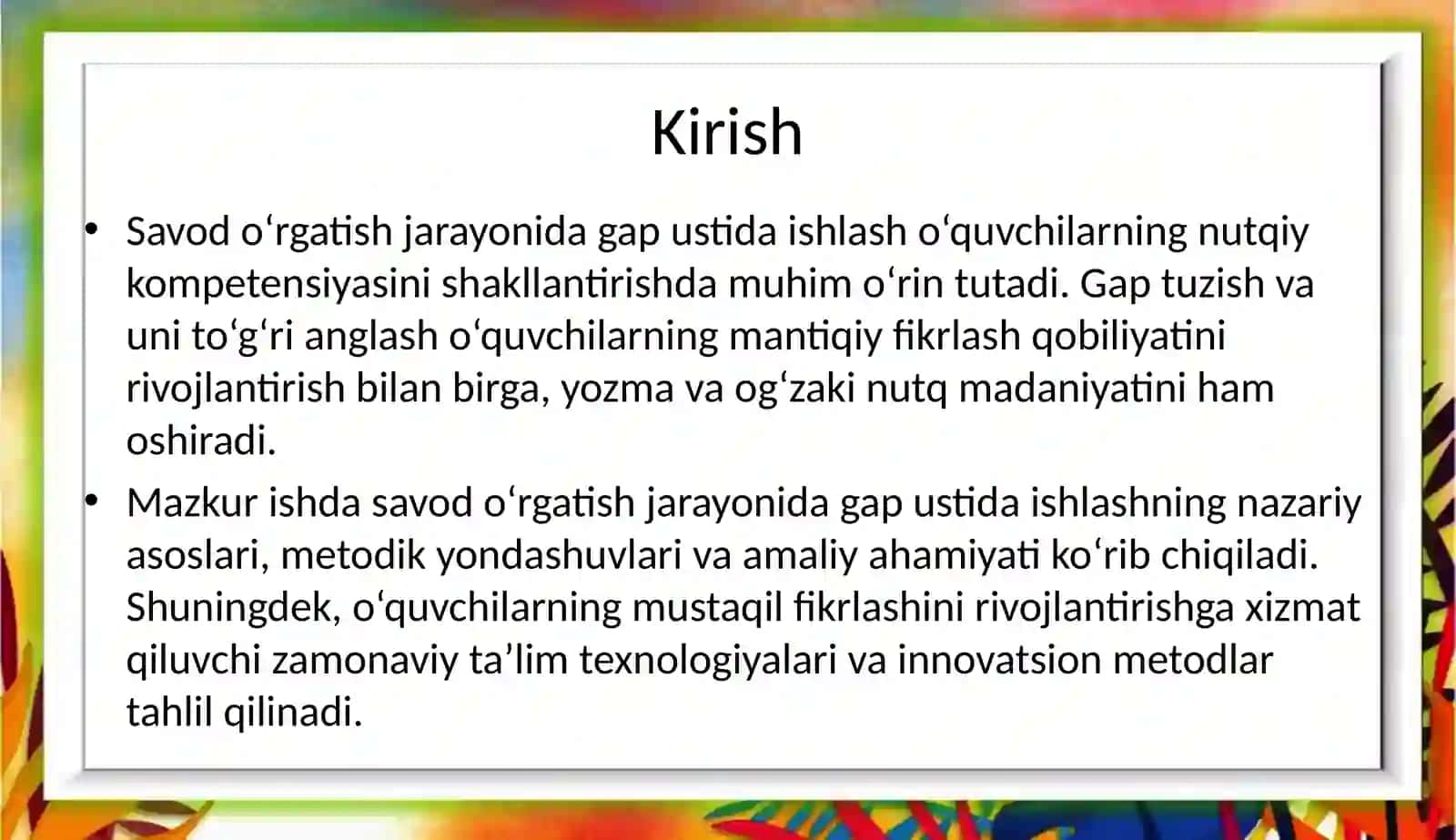 Savodo‘rgatish davridagi pustida ishlash 3