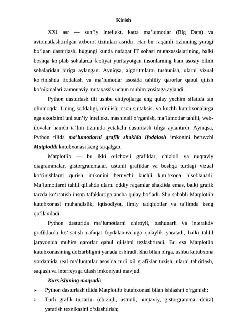 Pythonda Matplotlib modulidan foydalanish 3