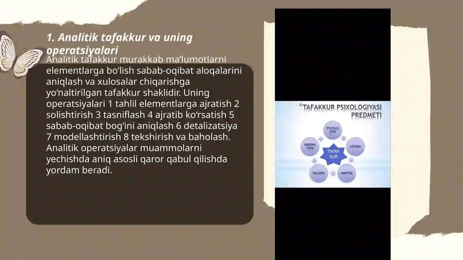 Tafakkur shakllari va operatsiyalari 3