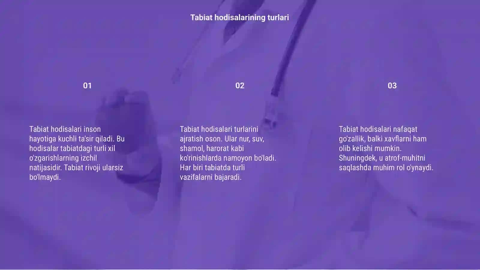 Tabiat hodisalari 3