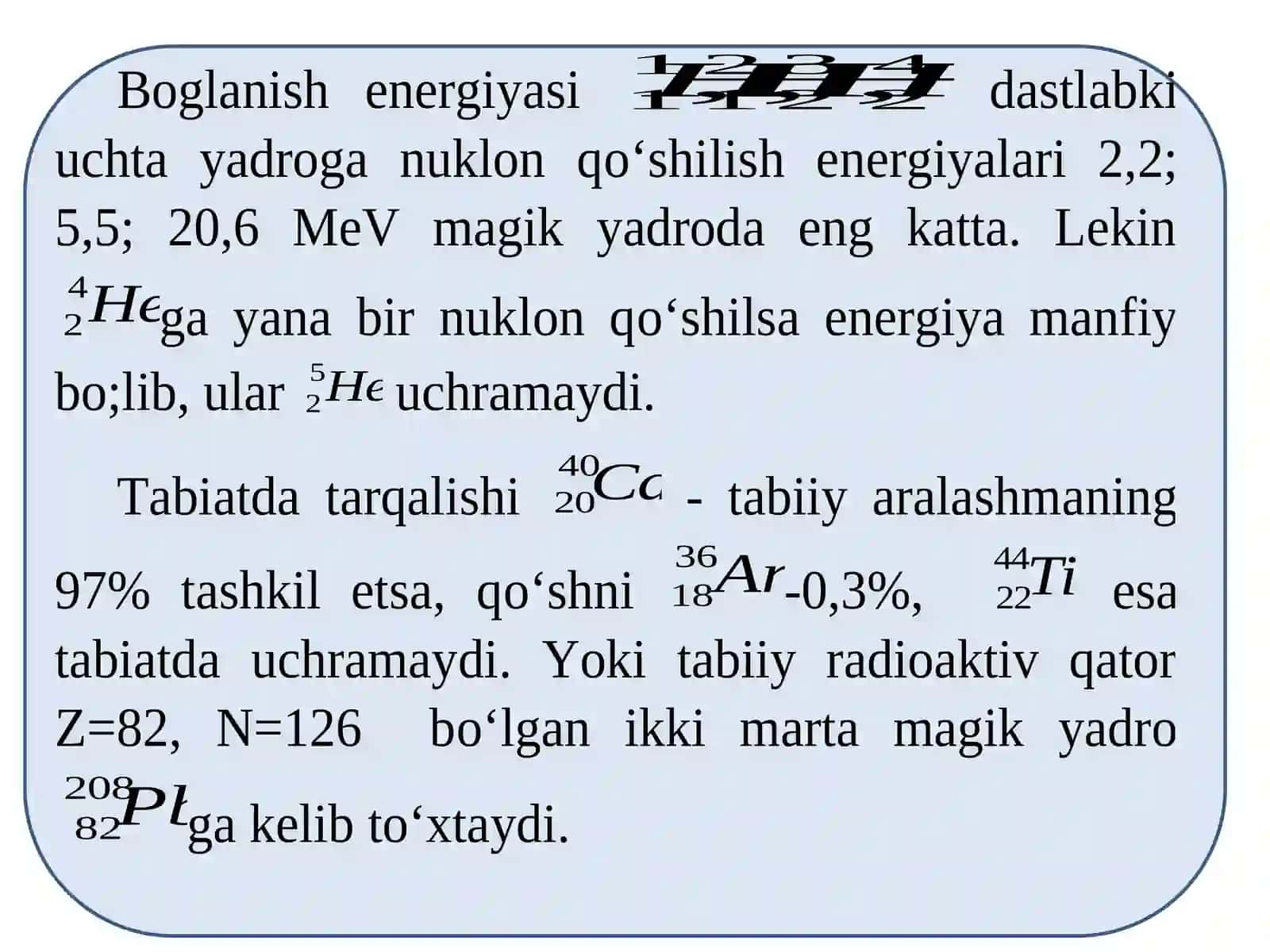 Qobiq modeli. Umumlashgan yadro modeli 3