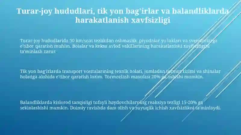 Yul harakat qoidalari va xafsizlik asoslari 3