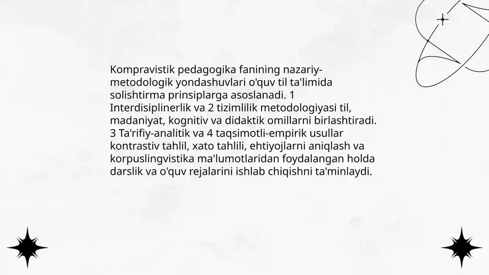 Kompravistik pedagogika fanining tadqiqot metodlari 3