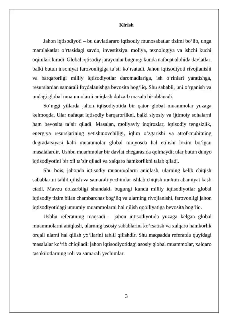 DAVLATNING IQTISODIY SIYOSATI REFERAT 3