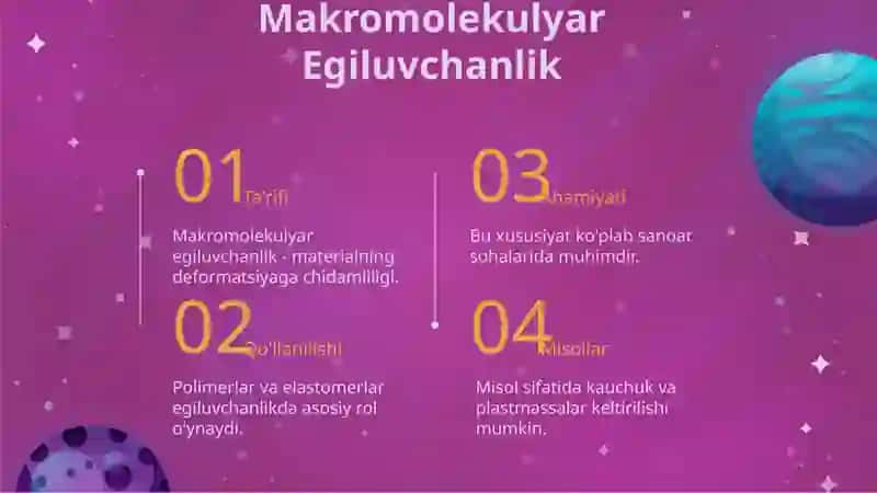 Makromolekulyar Egiluvchanlik va Tartiblash 3