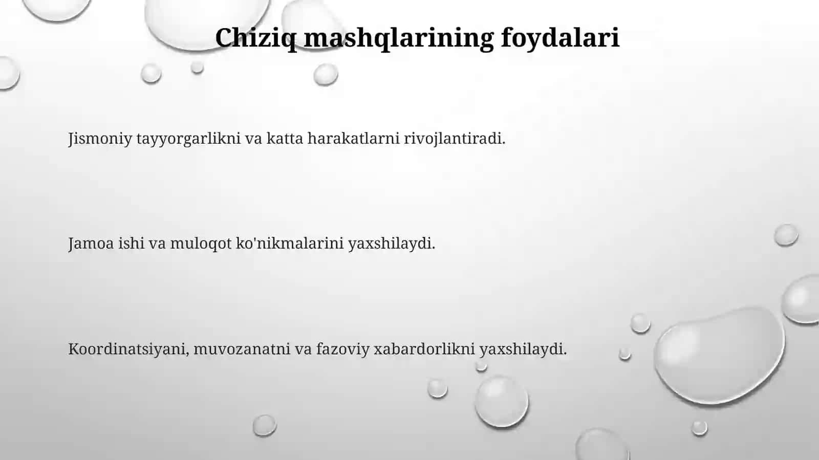 Gimnastika. Saf mashqlari 3