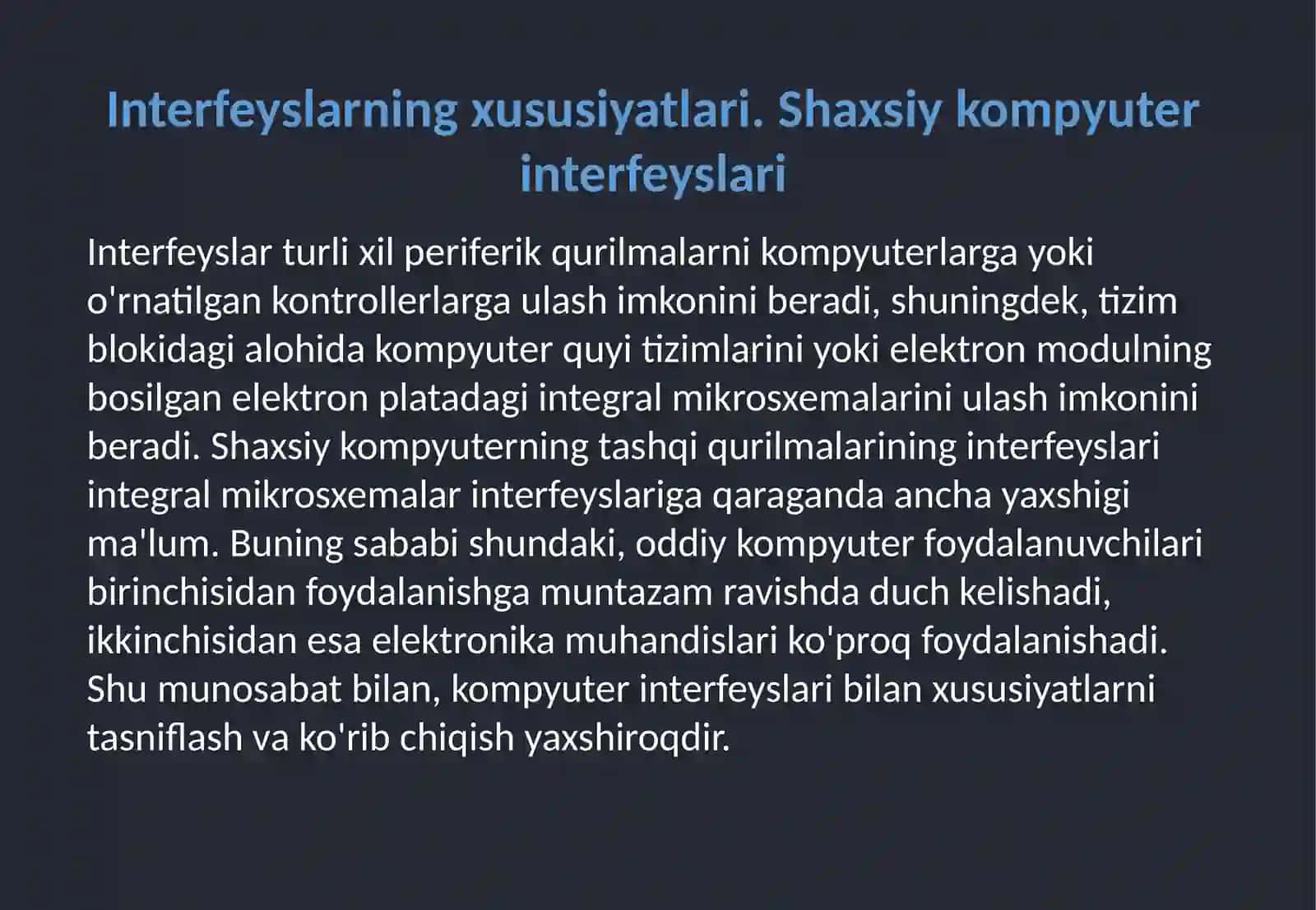 O‘rnatilgantizimlarningkiritish-chiqarishinterfeyslari 3