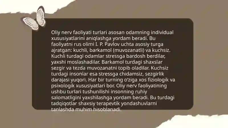 Oliy nerv faoliyati tiplari 3