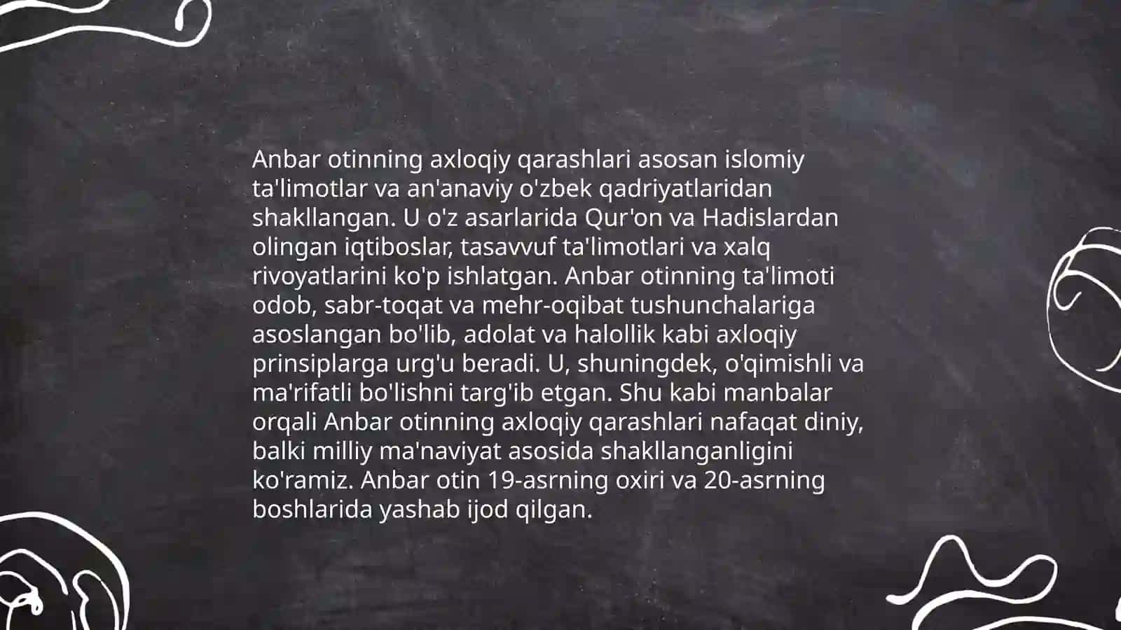 Anbar Otinning axloqiy qarashlari 3