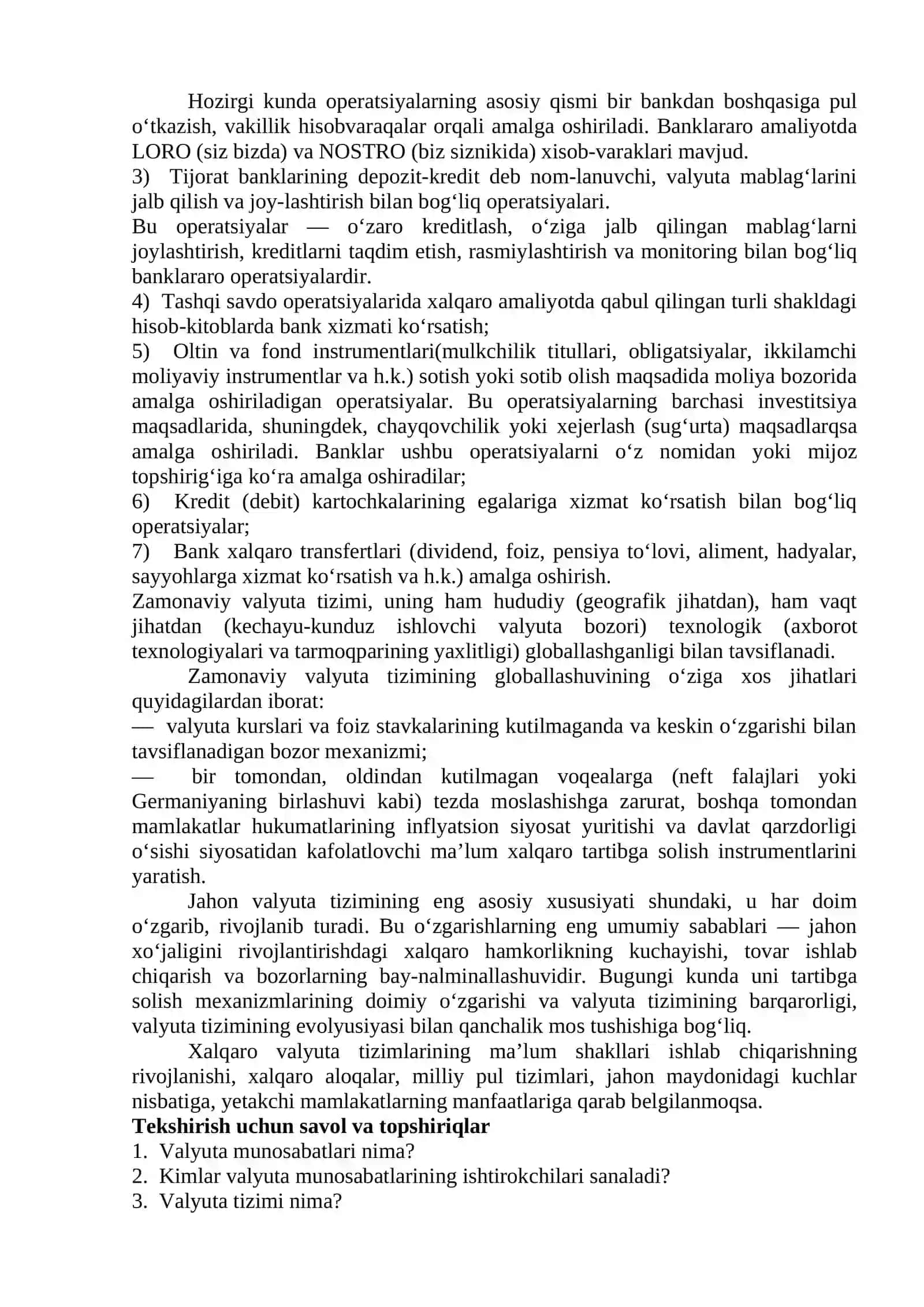 JAHON VALYUTA TIZIMI VA UNING RIVOJLANISH BOSQICHLARI 3