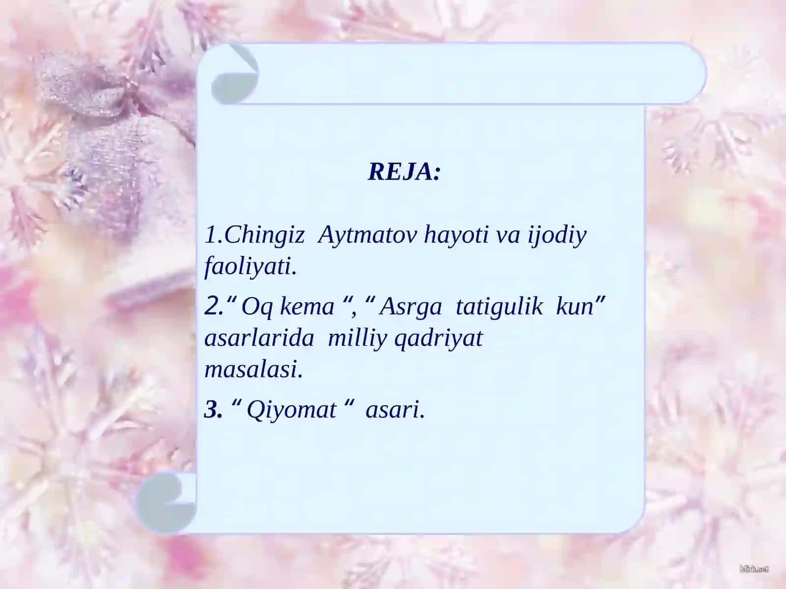 Chingiz Aytmatov hayoti va ijodi 3