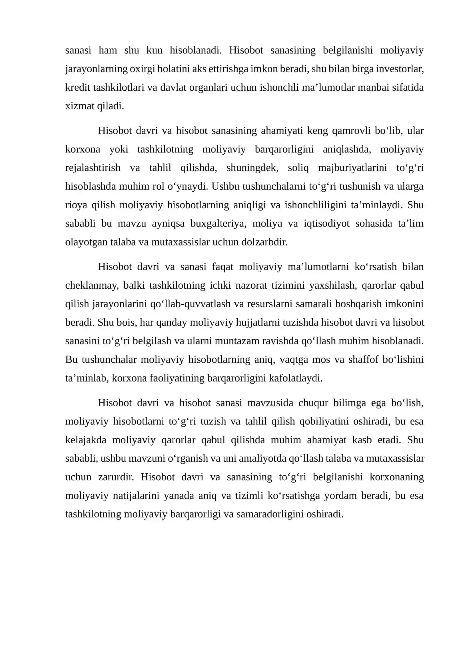 HISOBOT DAVRI VA HISOBOT SANASI 3