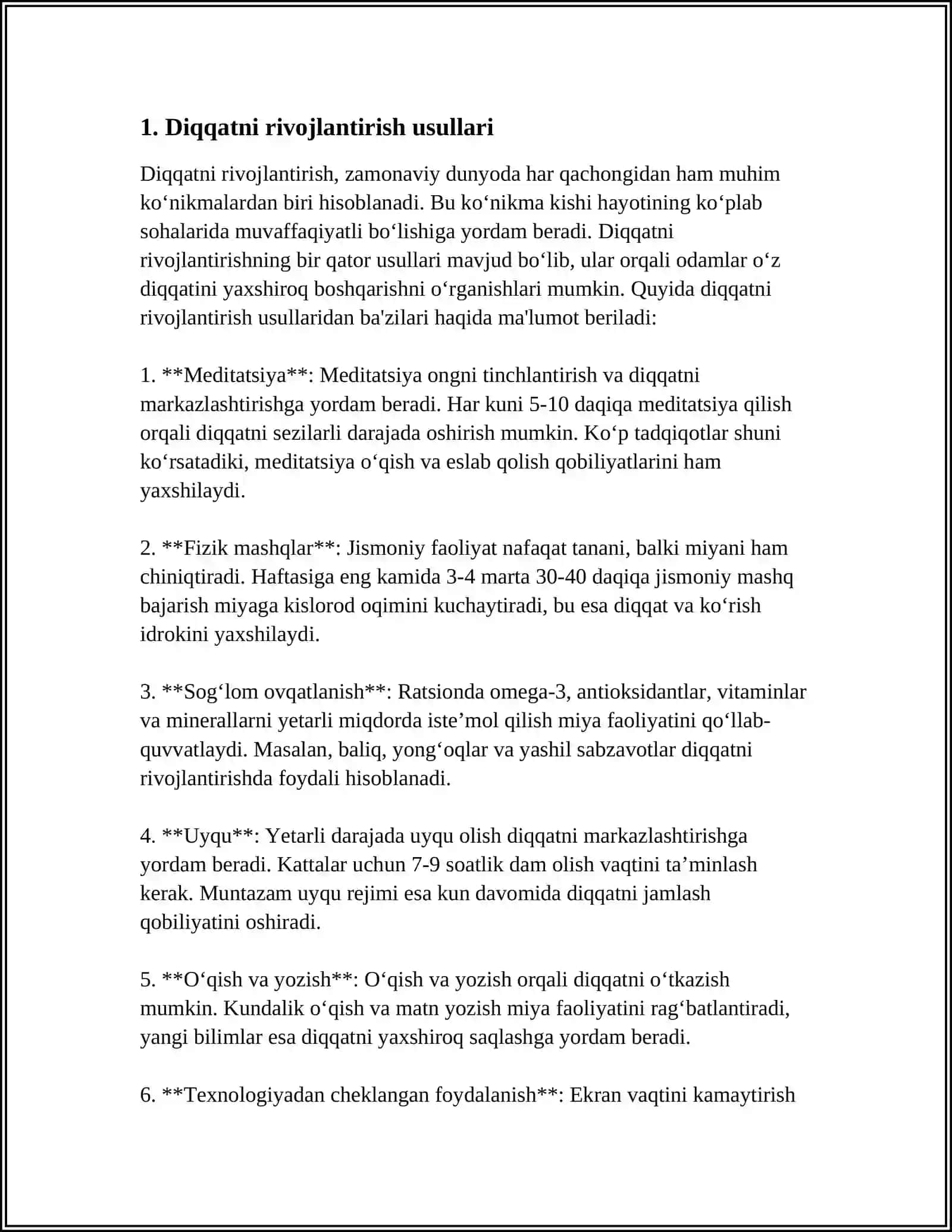 DIQQAT VA SEZGI 3