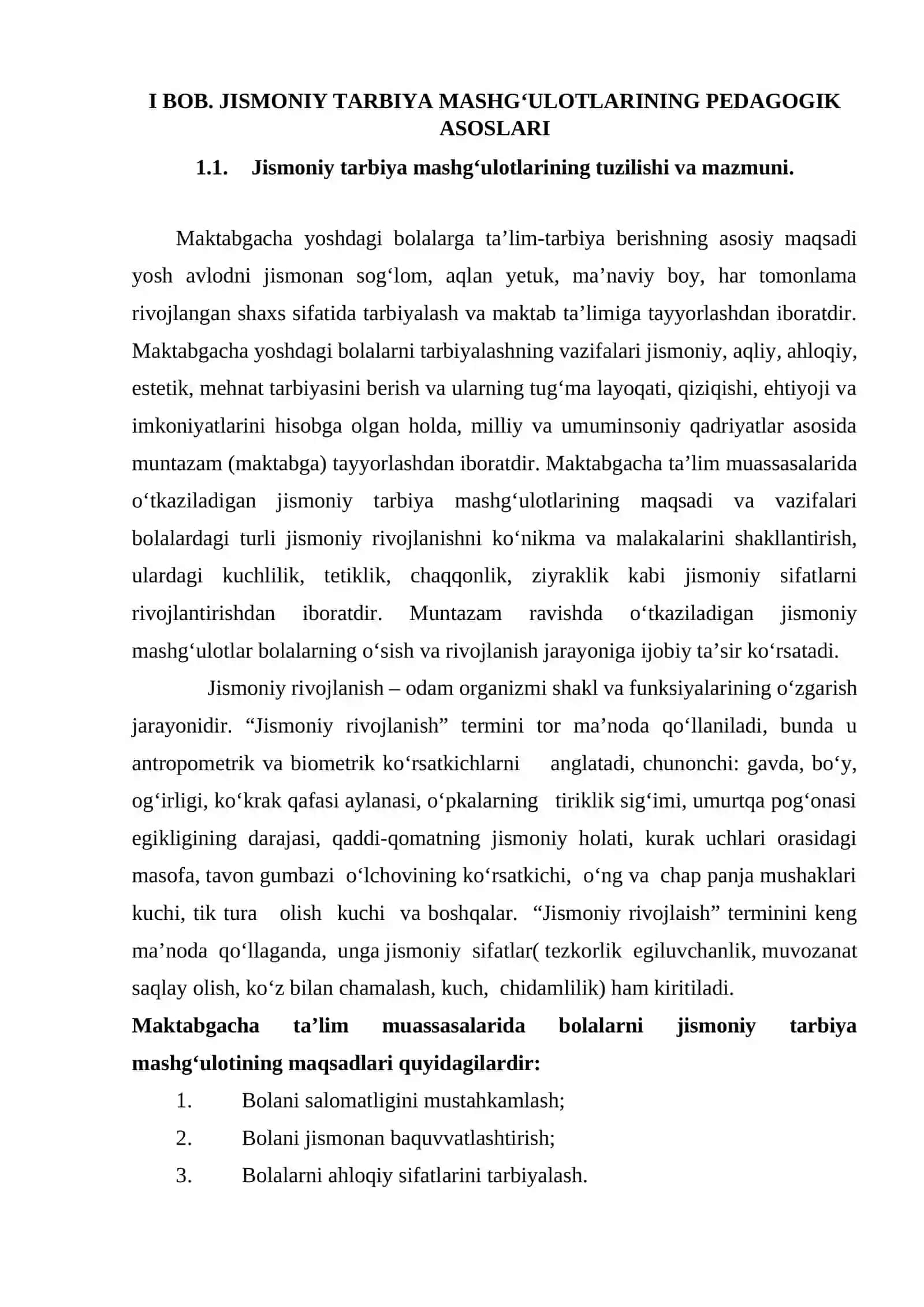 Mashg‘ulotlar vazifalarini ishlab chiqishning ahamiyati. 3