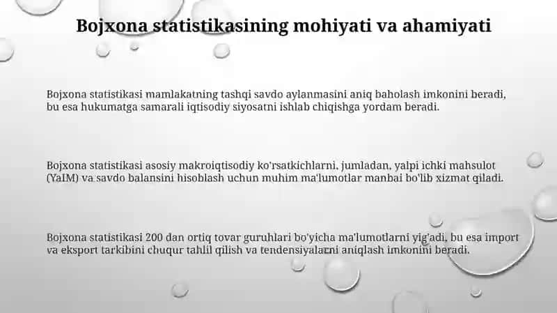 Bojxona statistikasi 3