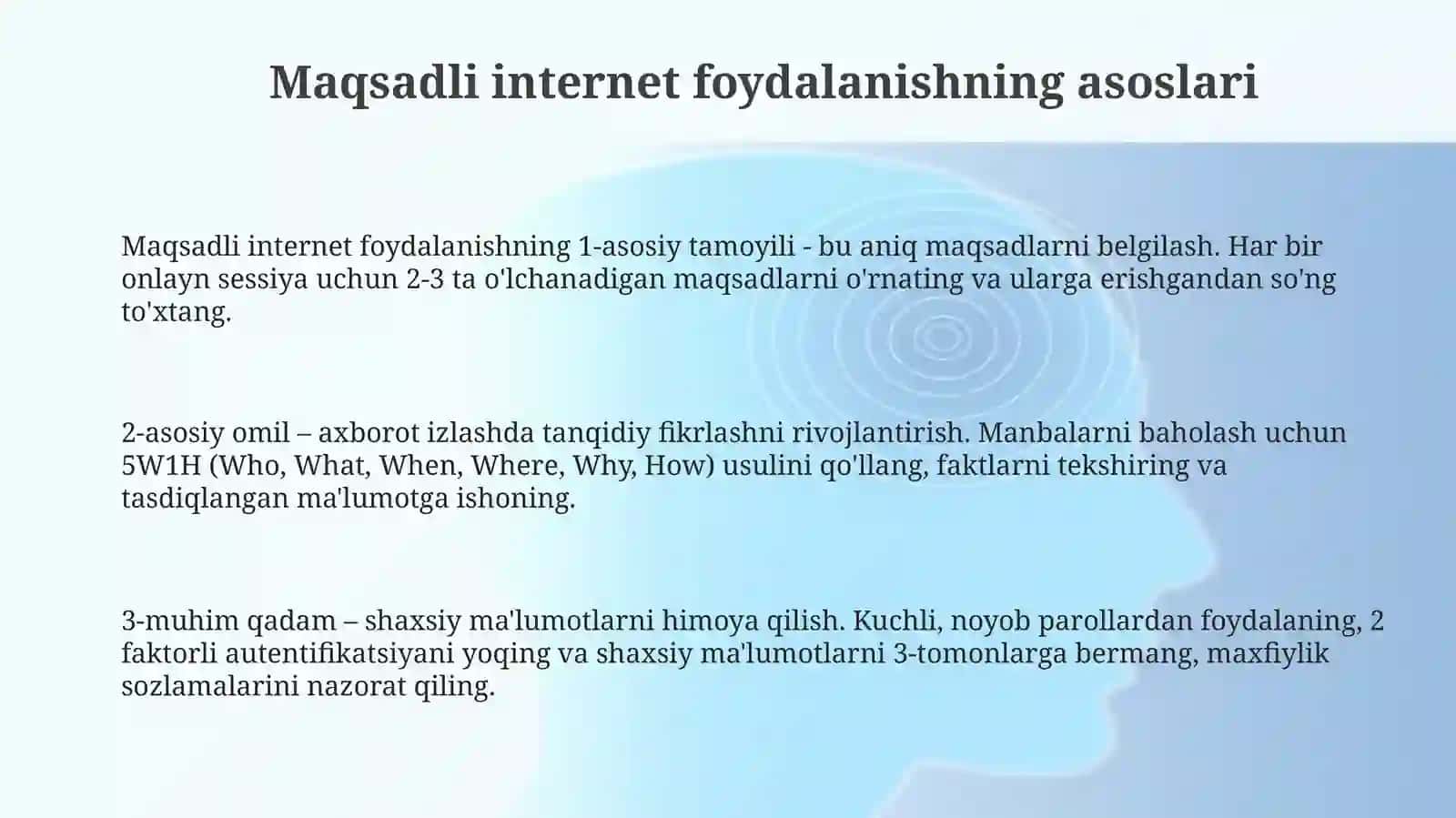 Internetdan maqsadli foydalanish asoslari 3