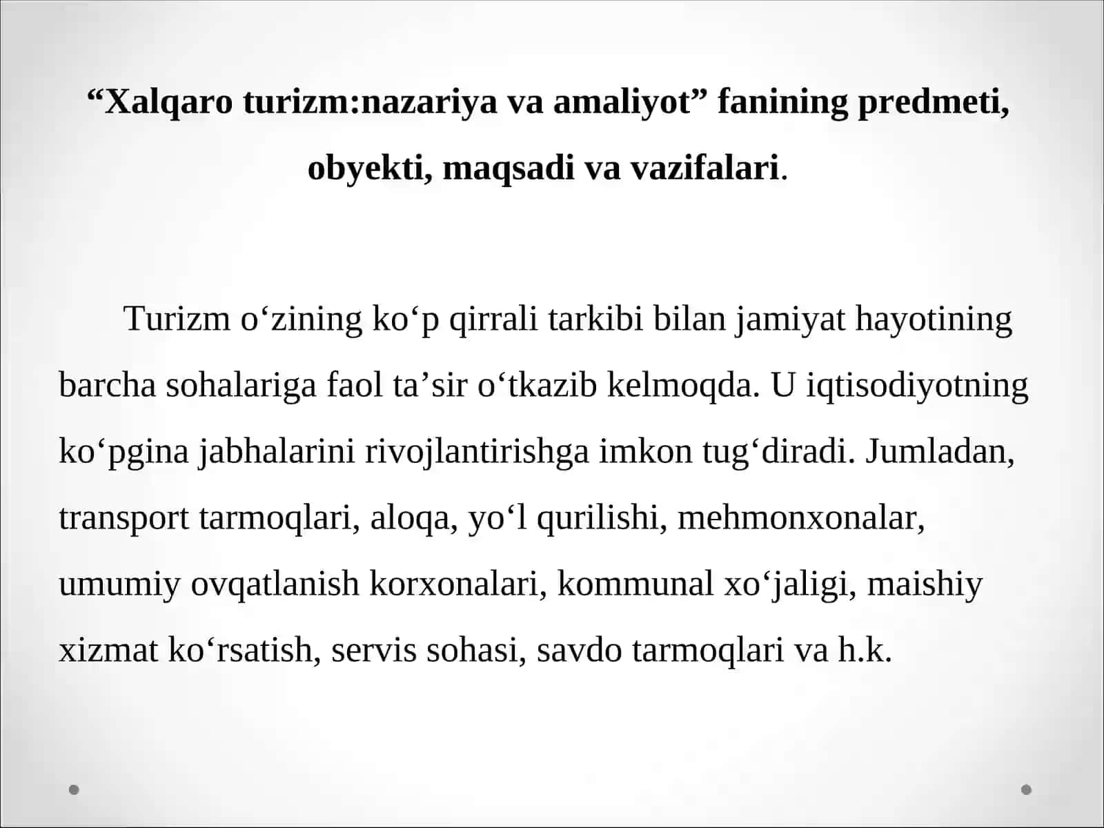 Xalqaro turizm: nazariya va amaliyot 3